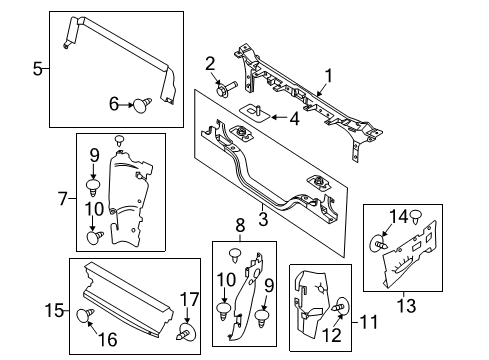 2015 Ford F-350 Super Duty Radiator Support Diagram