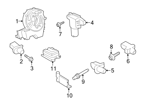 2023 Ford E-Transit Air Bag Components Diagram