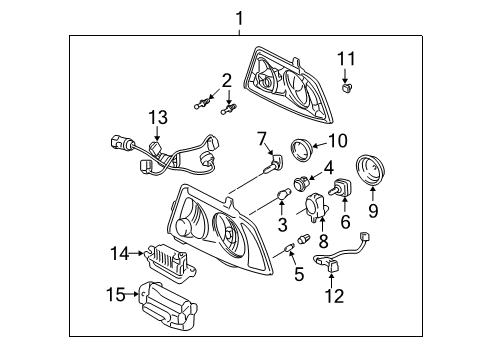 2003 Lincoln Navigator Socket Assembly Diagram for F47Z-13411-A