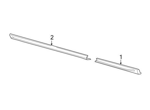 2023 Ford E-Transit Exterior Trim - Pillars Diagram