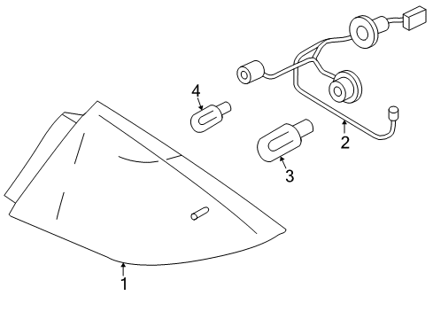 2005 Mercury Montego Lamp Assembly - Rear, Stop And Flasher Diagram for 6T5Z-13404-AA