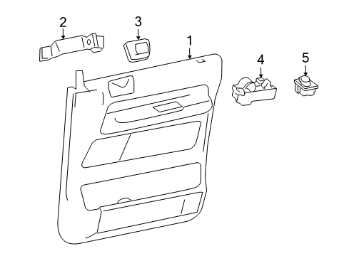 2006 Mercury Monterey Interior Trim - Front Door Diagram