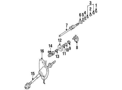 1996 Mercury Cougar Shaft & Internal Components Diagram