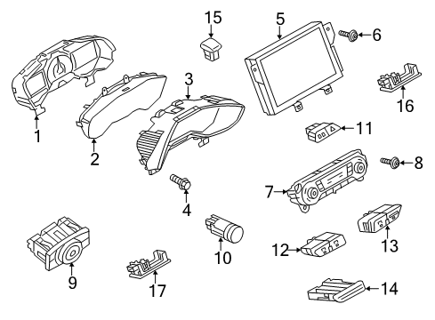 2014 Ford Focus A/C & Heater Control Units Diagram