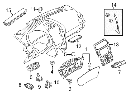 2013 Ford Police Interceptor Utility Cluster & Switches Diagram