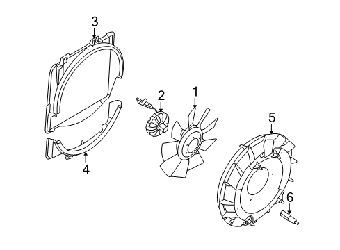 2008 Ford E-350 Super Duty Cooling System, Radiator, Water Pump, Cooling Fan Diagram 2 - Thumbnail