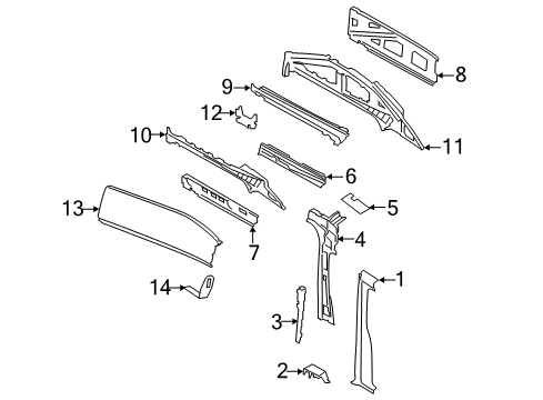 2023 Ford Transit-350 HD Center Pillar Diagram 2 - Thumbnail