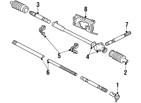 1984 Ford EXP Steering Column & Wheel, Steering Gear & Linkage Diagram 3 - Thumbnail