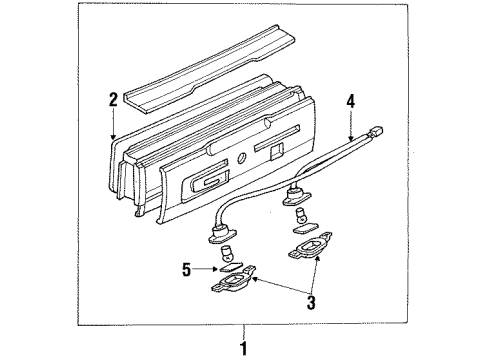 1989 Ford Probe License Lamps Diagram 1 - Thumbnail