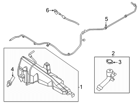 2023 Ford Maverick Washer Components Diagram