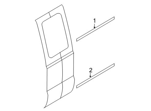 2008 Ford F-350 Super Duty Exterior Trim - Rear Door Diagram