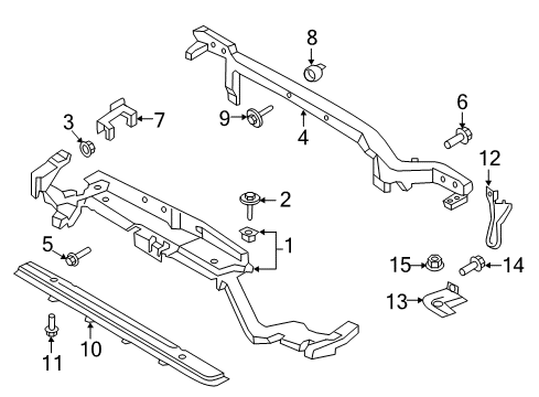 2017 Lincoln MKX Radiator Support Diagram