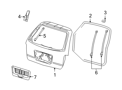 2007 Ford Freestar Lift Gate Diagram 1 - Thumbnail