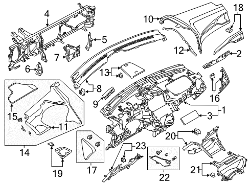 2013 Lincoln MKZ Cover - Instr. Panel - Co-Driver Diagram for DP5Z-5404321-BA