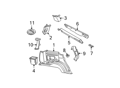 2005 Ford Explorer Panel Assembly - C Pillar Diagram for 2L2Z-7831004-AAA