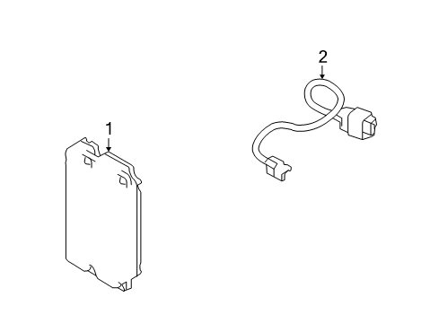 2009 Mercury Milan Cable Assembly Diagram for 8E5Z-14D202-A