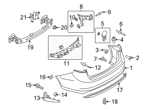 2013 Ford Fiesta Rear Bumper Diagram