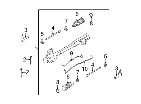 2009 Ford Flex Kit - Steering Gear Repair Diagram for 8A8Z-3504-FRM