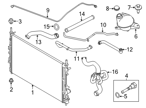 2015 Ford Transit-350 HD HOSE AND TUBE ASSY - HEATER OU Diagram for CK4Z-18472-KH