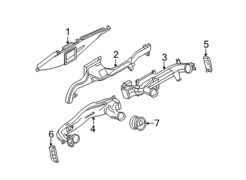 2017 Ford E-350 Super Duty Ducts & Louver Diagram