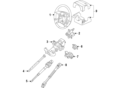 2016 Ford Expedition Steering Column & Wheel, Steering Gear & Linkage Diagram 1 - Thumbnail