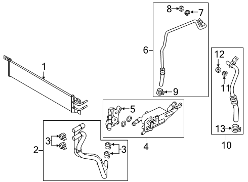 2022 Ford Escape Oil Cooler Diagram 1 - Thumbnail