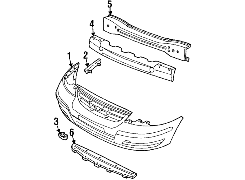 2001 Ford Windstar Front Bumper Diagram 1 - Thumbnail