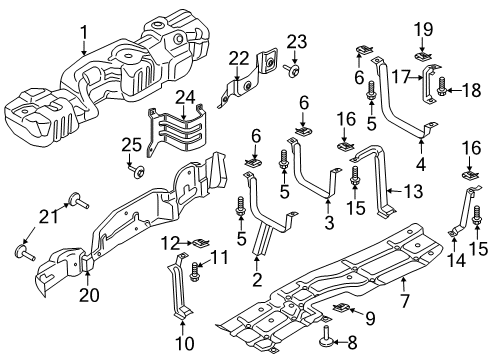 2021 Ford F-350 Super Duty Fuel System Components, Fuel Delivery Diagram 8 - Thumbnail