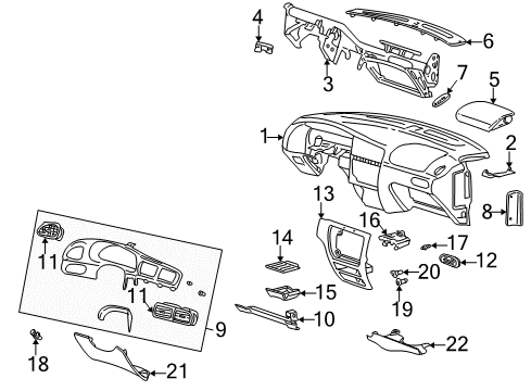 2000 Mercury Sable Instrument Panel Diagram