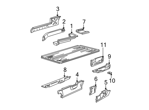 2007 Ford E-150 Panel - Body Side Rear - Inner Diagram for F2UZ-15105A38-A