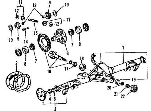 2009 Ford F-250 Super Duty Rear Axle, Differential, Propeller Shaft Diagram