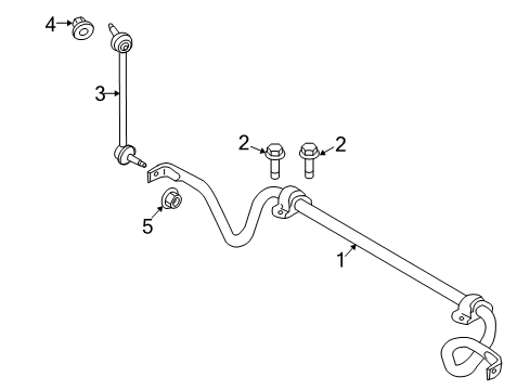 2008 Ford Taurus X Stabilizer Bar & Components - Front Diagram