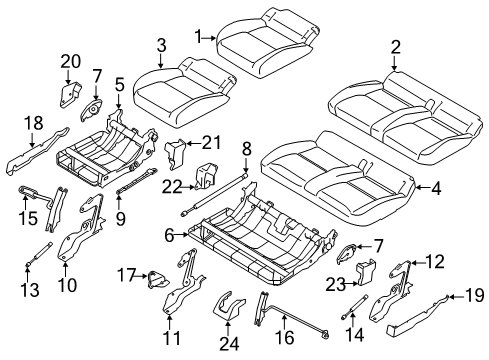 2014 Ford Transit Connect Cover - Seat Reclining Mechanism Diagram for DT1Z-1761693-KA