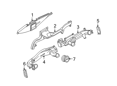 2009 Ford E-250 Duct - Air Diagram for 9C2Z-19A843-A