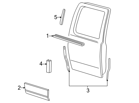 2002 Lincoln Blackwood Panel Assembly - Outside Diagram for 2C6Z-1625556-AAA