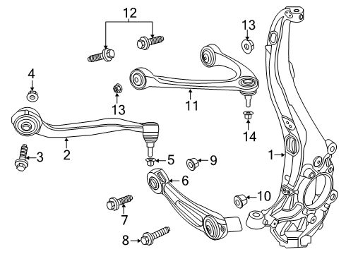 2022 Lincoln Aviator ARM ASY - FRONT SUSPENSION Diagram for LC5Z-3085-A