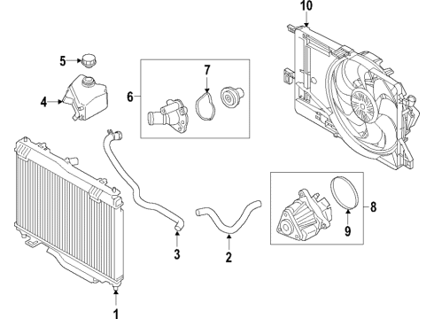 2019 Ford EcoSport Cooling System, Radiator, Water Pump, Cooling Fan Diagram 3 - Thumbnail