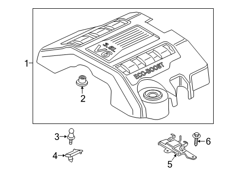 2016 Ford F-150 Engine Appearance Cover Diagram