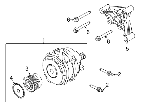 2021 Ford Explorer ALTERNATOR ASY Diagram for M1MZ-10346-A