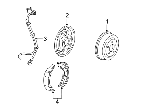 1997 Ford F-150 Brake Components, Brakes Diagram 2 - Thumbnail