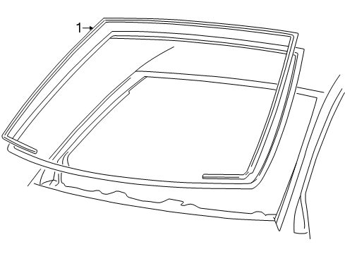 2005 Ford Crown Victoria Windshield - Reveal Moldings Diagram