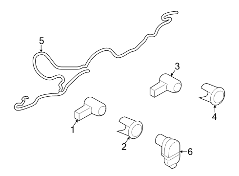 2023 Ford F-150 Lightning Electrical Components - Rear Bumper Diagram