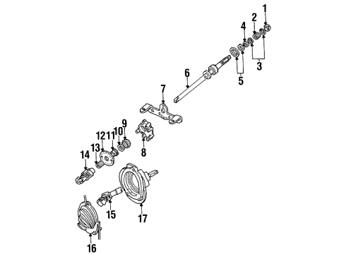 1998 Mercury Sable Shaft & Internal Components Diagram