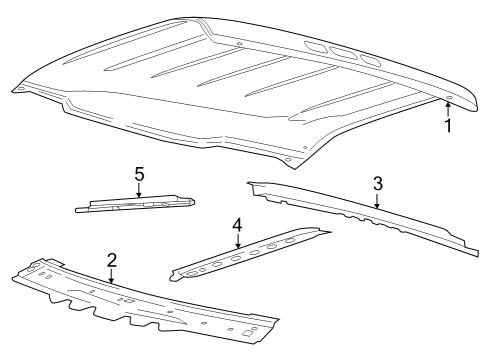 2021 Ford F-150 Roof & Components Diagram 3 - Thumbnail