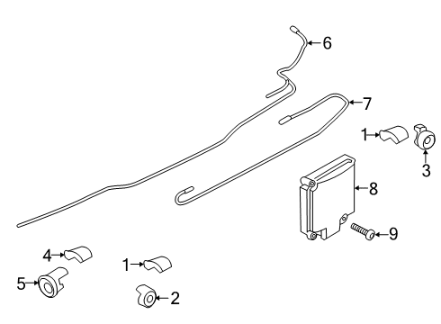 2023 Ford Transit-350 HD Electrical Components - Rear Bumper Diagram