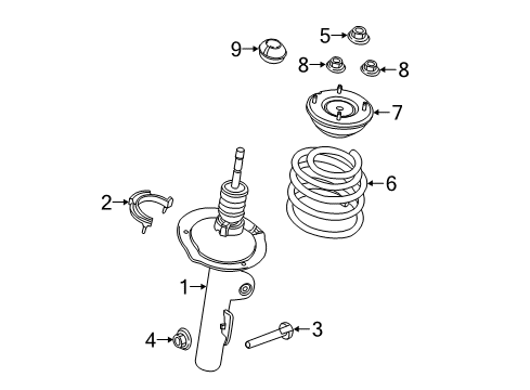 2019 Ford Explorer Struts & Components - Front Diagram