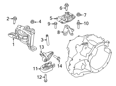 2016 Ford Focus Bracket Diagram for FV4Z-6E042-A