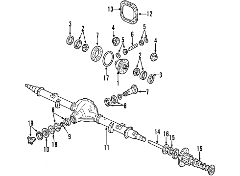 2003 Ford F-250 Super Duty Gear And Pinion Assembly - Driving Diagram for YC3Z-4209-B