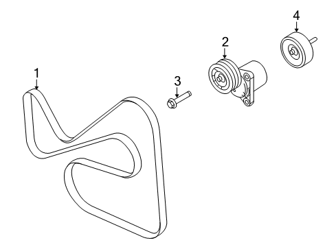 2011 Ford Transit Connect Belts & Pulleys Diagram