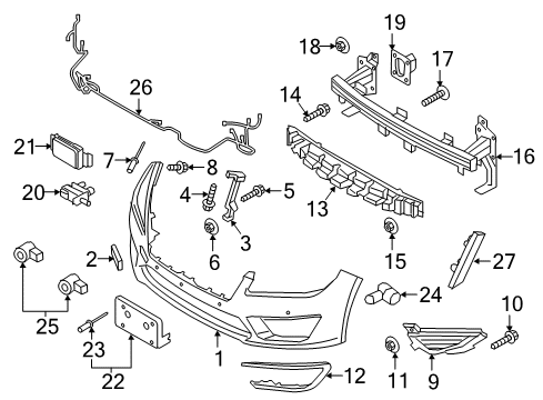 2020 Lincoln MKZ Front Bumper Diagram